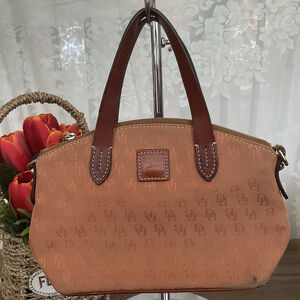 Dooney & Bourke Ruby mini Satchel Crossbody, Rust Brown leather trim $158 Retail
